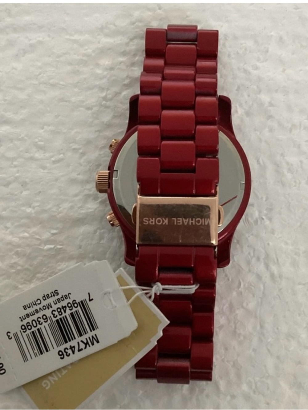 Michael Kors Runway Chronograph Red-Coated Stainless Steel Watch - Picture 5 of 13